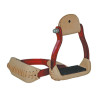 Western stijgbeugels Barrel Pool's gekleurd aluminium rubberen zool - Rood