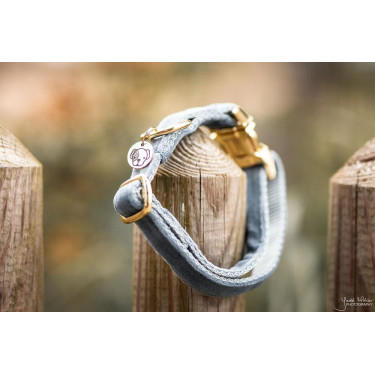 Hondenhalsband Velvet Kentucky Lichtblauw Hondenhalsband Velvet Kentucky Lichtblauw