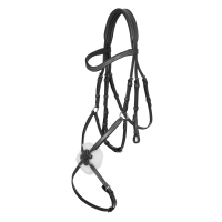Bridon LeMieux Arika kruisneusriem Zwart / zilver Bridon LeMieux Arika kruisneusriem Zwart / zilver