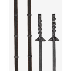 Rênes Continental LeMieux en caoutchouc Marron / argent