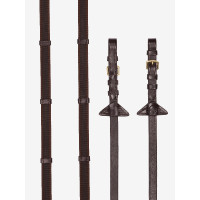 Continental LeMieux teugels van rubber Havana / messing Bruin Continental LeMieux teugels van rubber Havana / messing Bruin