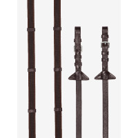 Rênes Continental LeMieux en caoutchouc Havane / argent