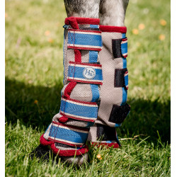 Guêtres anti-mouches Horseware Cerise / pêche / bleu