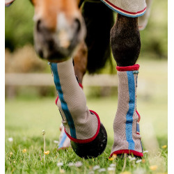 Guêtres anti-mouches Horseware Cerise / pêche / bleu