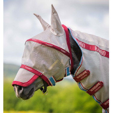 Vliegmasker Horseware Rambo Plus Kers / perzik / blauw