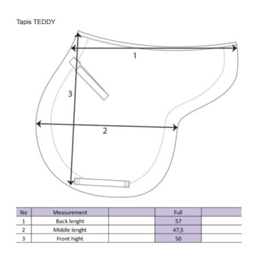 Schokdempend zadeldek Teddy Welltex Back On Track Schokdempend zadeldek Teddy Welltex Back On Track