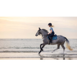 Tapis de selle LeMieux Earth Close Contact Ocean Bleu