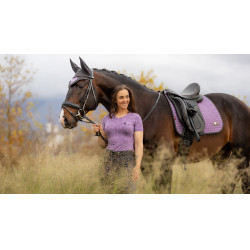 Tapis de selle LeMieux Earth Dressage Square Chardon Violet Tapis de selle LeMieux Earth Dressage Square Chardon Violet