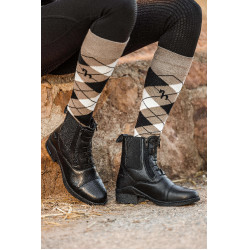 Laarzen Horze leer Horze Kingston dubbele ritssluiting dames Zwart