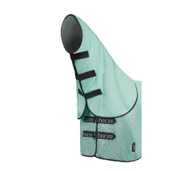 Couverture anti-mouches Horze Paso Fino avec couvre-cou amovible et protection UV Vert ruisseau Couverture anti-mouches Horze Paso Fino avec couvre-cou amovible et protection UV Vert ruisseau
