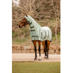 Couverture anti-mouches Horze Paso Fino avec couvre-cou et protection UV Vert ruisseau