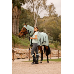 Couverture anti-mouches Horze Paso Fino avec couvre-cou et protection UV Vert ruisseau