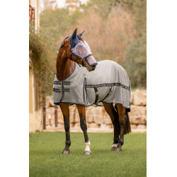 Couverture anti-mouches Horze Paso Fino avec protection UV Gris titane Couverture anti-mouches Horze Paso Fino avec protection UV Gris titane