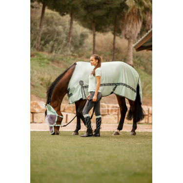 Couverture anti-mouches Horze Paso Fino avec protection UV Vert ruisseau