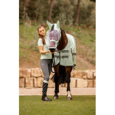 Couverture anti-mouches Horze Paso Fino avec protection UV Vert ruisseau