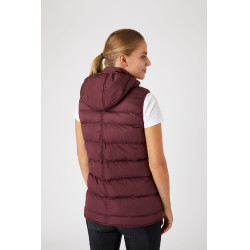 Doudoune sans manches avec capuche Horze Callie femme Port Royale Bordeaux Doudoune sans manches avec capuche Horze Callie femme Port Royale Bordeaux