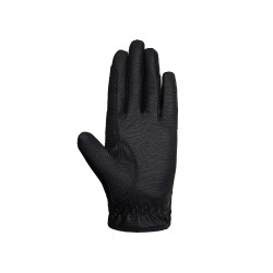 Gants d'équitation B Vertigo Laia femme avec logo imprimé Noir Gants d'équitation B Vertigo Laia femme avec logo imprimé Noir