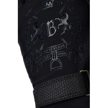 Gants d'équitation B Vertigo Laia femme avec logo imprimé Noir Gants d'équitation B Vertigo Laia femme avec logo imprimé Noir