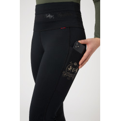Legging d'équitation B Vertigo Caitlin taille haute et fond intégral femme Gris anthracité foncé