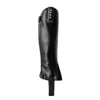 Mini-chaps Horze Portland kind met riempje Zwart