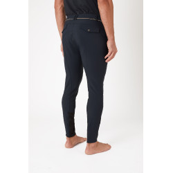 Rijbroek met kniestukken B Vertigo Damien heren Donker antracietgrijs