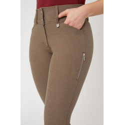Pantalon d'équitation basanes Grip Horze Grand Prix Pro femme Marron gris fer Pantalon d'équitation basanes Grip Horze Grand Prix Pro femme Marron gris fer