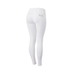Pantalon d'équitation fond intégral Meghan B Vertigo taille haute femme Blanc