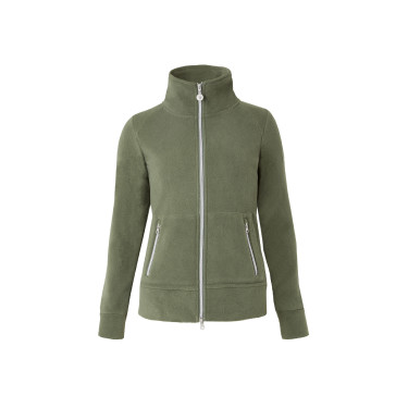 Fleece paardrijjas Horze Ellie dames Smaragdgroen Fleece paardrijjas Horze Ellie dames Smaragdgroen