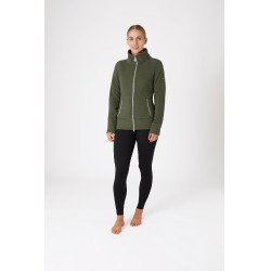 Fleece paardrijjas Horze Ellie dames Smaragdgroen Fleece paardrijjas Horze Ellie dames Smaragdgroen