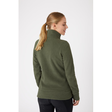 Veste d'équitation polaire Horze Ellie femme Vert scarabée Veste d'équitation polaire Horze Ellie femme Vert scarabée
