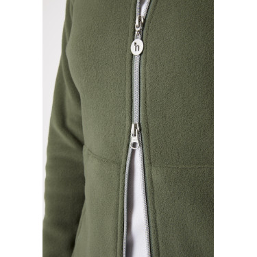 Veste d'équitation polaire Horze Ellie femme Vert scarabée Veste d'équitation polaire Horze Ellie femme Vert scarabée