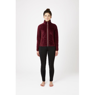Gestreepte fleece paardrijjas Horze Della dames Gestreepte fleece paardrijjas Horze Della dames