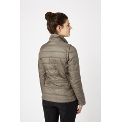 Doudoune Horze Natalie manches amovibles femme Marron morille