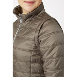 Doudoune Horze Natalie manches amovibles femme Marron morille