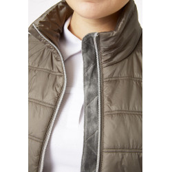 Doudoune Horze Natalie manches amovibles femme Marron morille