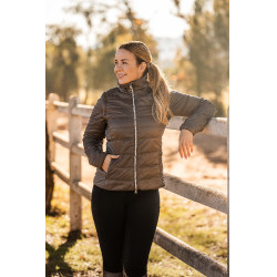 Doudoune Horze Natalie manches amovibles femme Marron morille