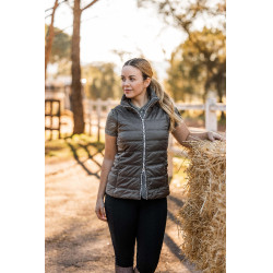 Doudoune Horze Natalie manches amovibles femme Marron morille