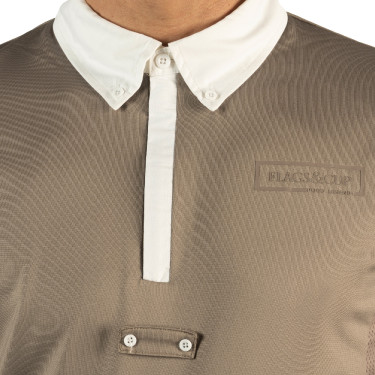 Herenpolo Bankso lange mouwen Flags & Cup Herenpolo Bankso lange mouwen Flags & Cup
