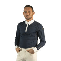 Polo homme Bankso manches longues Flags & Cup Bleu marine