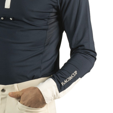 Herenpolo Bankso lange mouwen Flags & Cup Herenpolo Bankso lange mouwen Flags & Cup