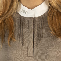 Polo Kavala femme manches longues Flags & Cup Bleu marine
