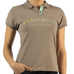 Polo enfant Kalamata Flags & Cup Taupe Polo enfant Kalamata Flags & Cup Taupe