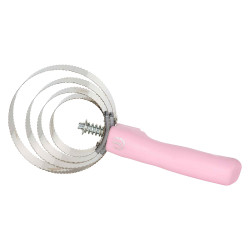 Ronde metalen rosborstel met handvat Imperial Riding Roze