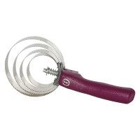 Etrille métallique ronde avec manche Imperial Riding Fleur sombre Rose