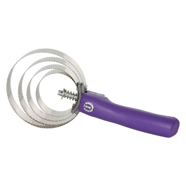 Etrille métallique ronde avec manche Imperial Riding Violet royal Etrille métallique ronde avec manche Imperial Riding Violet royal