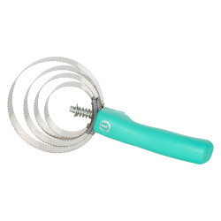 Ronde metalen rosborstel met handvat Imperial Riding Jade Blauw