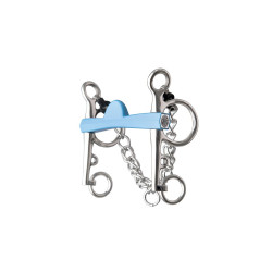 Mors pelham Metalab Flexi demi-lune branches longues Bleu Mors pelham Metalab Flexi demi-lune branches longues Bleu