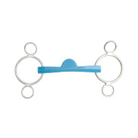 Mors réglable Metalab Flexi 3 anneaux demi-lune Bleu Mors réglable Metalab Flexi 3 anneaux demi-lune Bleu