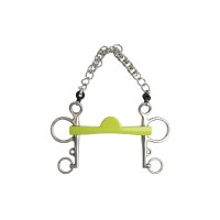 Mors pelham Metalab Flexi Soft halve maan lange scharen Groen