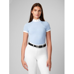 Polo de concours LeMieux Olivia manches courtes Mist Bleu